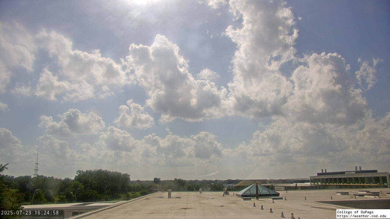 Thumbnail for current weather camera view from College of DuPage in Glen Ellyn, Illinois