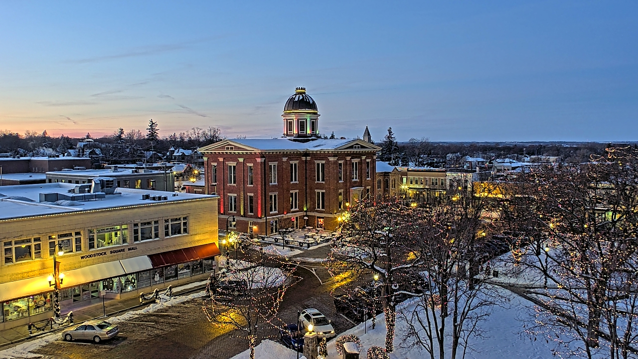 Thumbnail for current weather camera view from City of Woodstock in Woodstock, Illinois