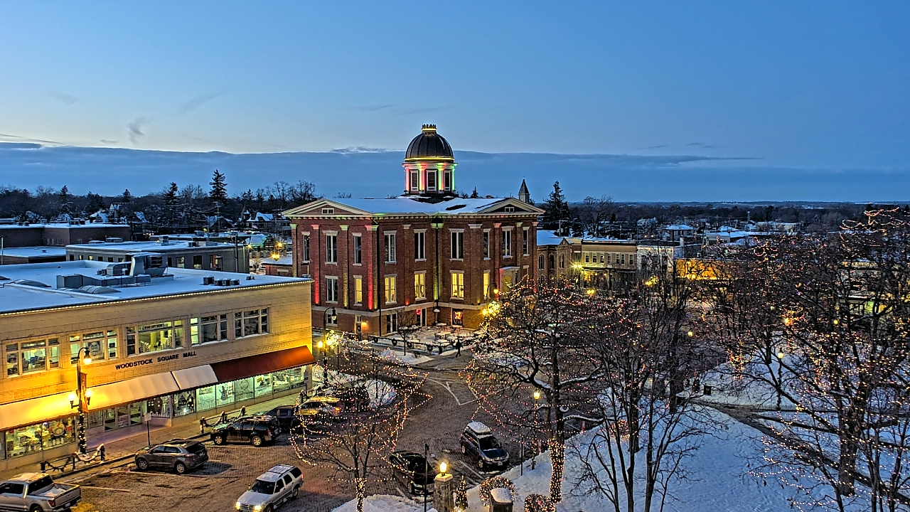 Thumbnail for current weather camera view from City of Woodstock in Woodstock, Illinois