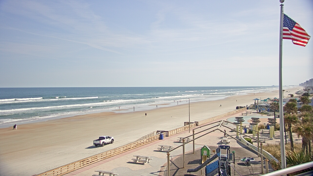 Thumbnail for current weather camera view from Volusia County Lifeguard HQ Admin Center in Daytona Beach, Florida