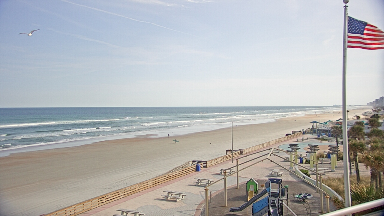 Thumbnail for current weather camera view from Volusia County Lifeguard HQ Admin Center in Daytona Beach, Florida