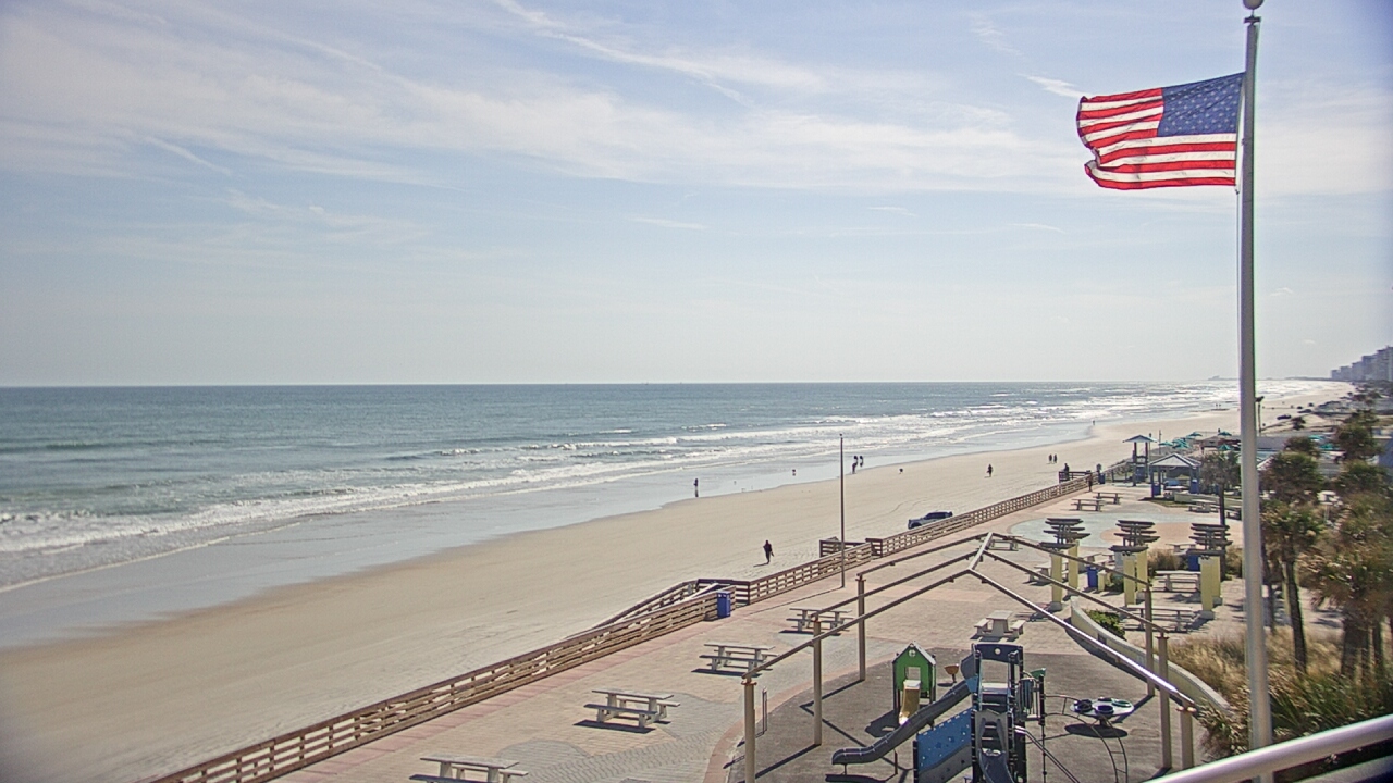 Thumbnail for current weather camera view from Volusia County Lifeguard HQ Admin Center in Daytona Beach, Florida