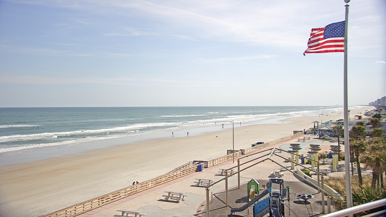 Thumbnail for current weather camera view from Volusia County Lifeguard HQ Admin Center in Daytona Beach, Florida