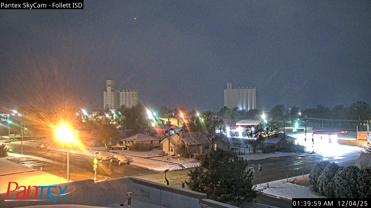 Thumbnail for current weather camera view from Follett ISD in Follett, Texas