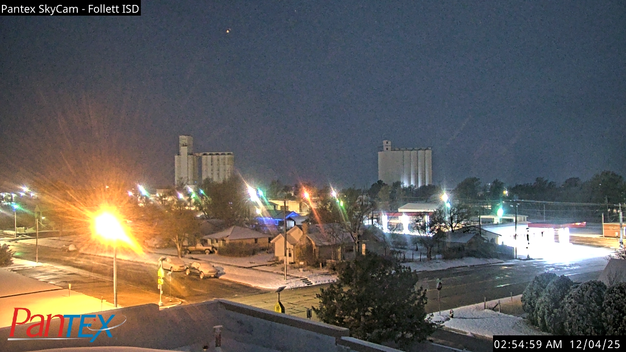 Thumbnail for current weather camera view from Follett ISD in Follett, Texas