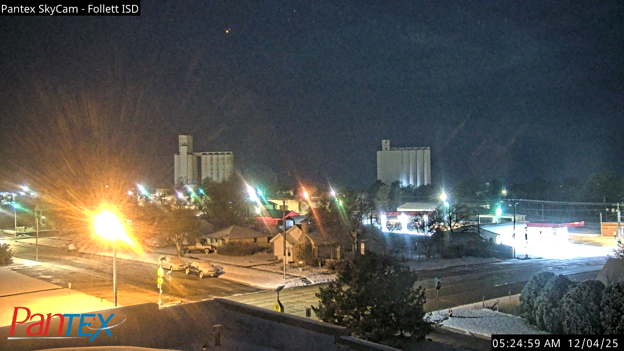 Thumbnail for current weather camera view from Follett ISD in Follett, Texas