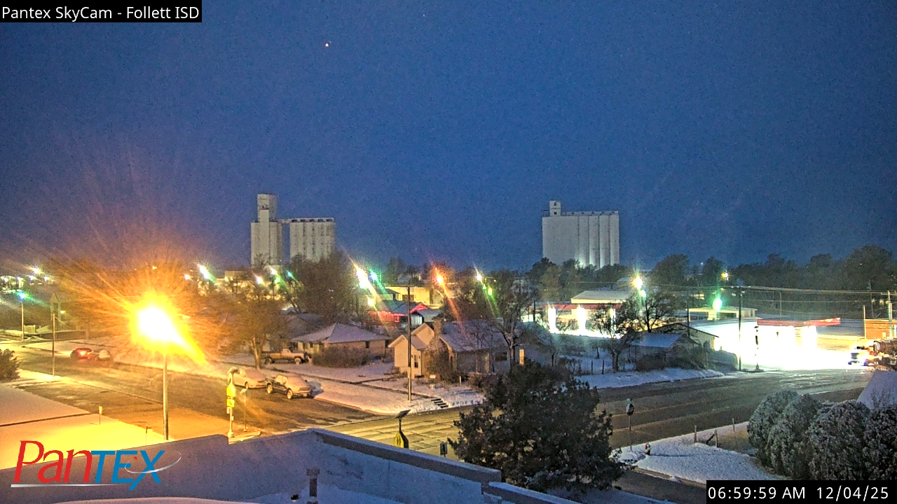 Thumbnail for current weather camera view from Follett ISD in Follett, Texas