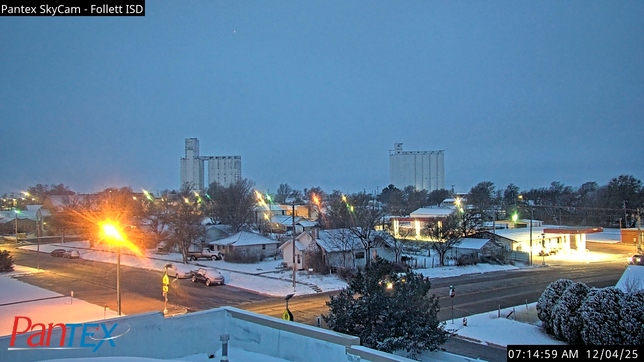 Thumbnail for current weather camera view from Follett ISD in Follett, Texas