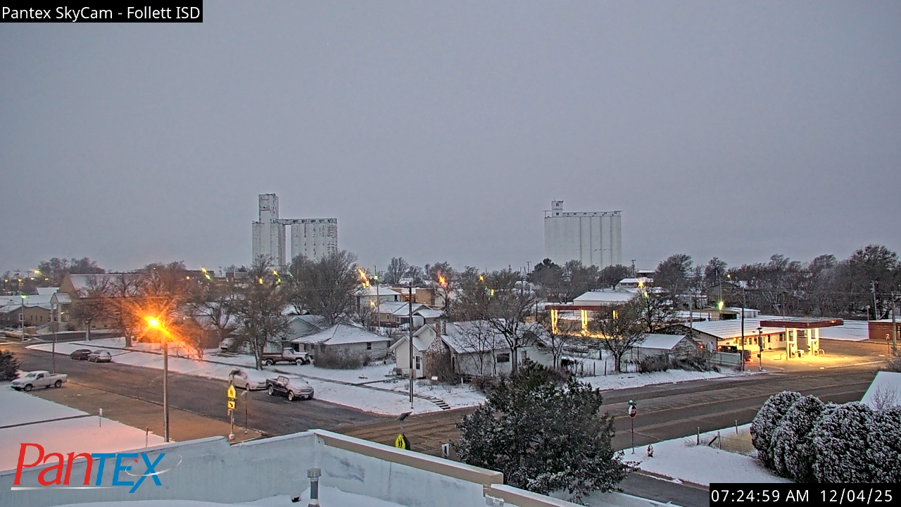 Thumbnail for current weather camera view from Follett ISD in Follett, Texas