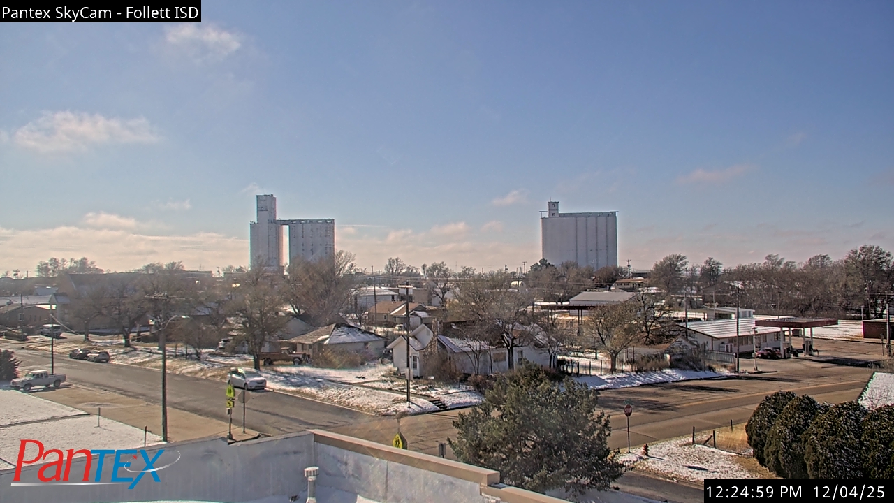 Thumbnail for current weather camera view from Follett ISD in Follett, Texas