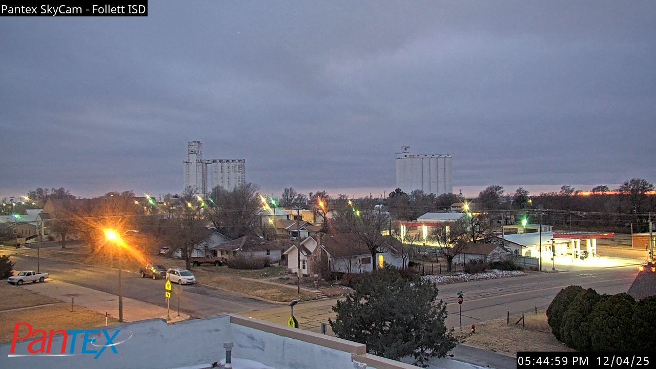 Thumbnail for current weather camera view from Follett ISD in Follett, Texas