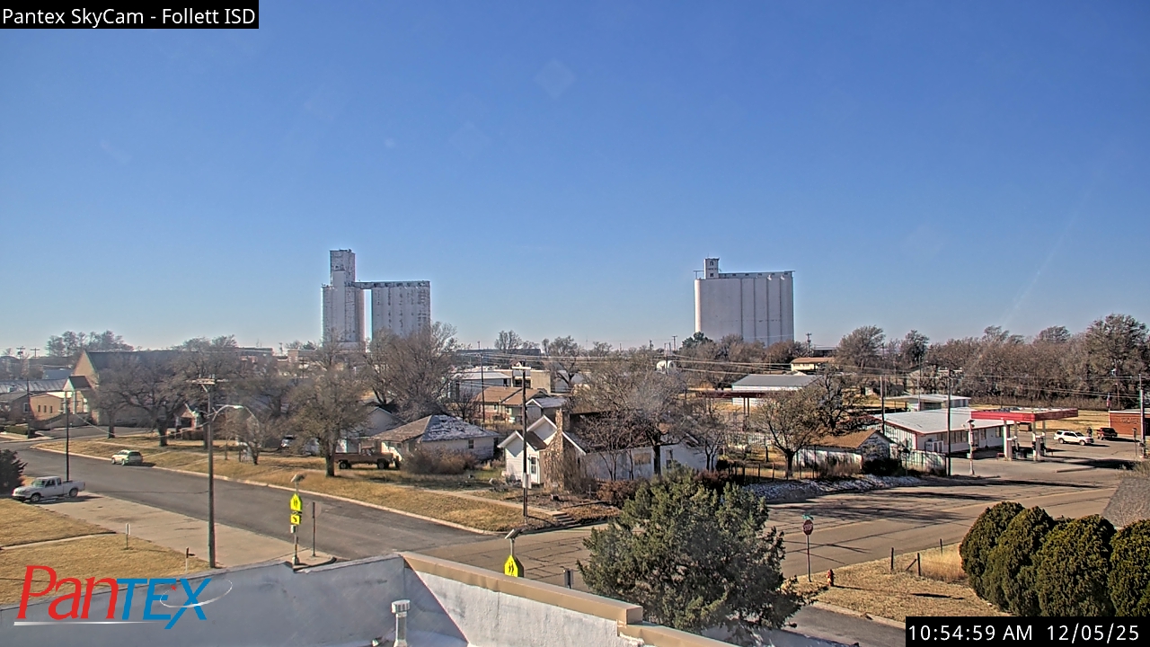 Thumbnail for current weather camera view from Follett ISD in Follett, Texas