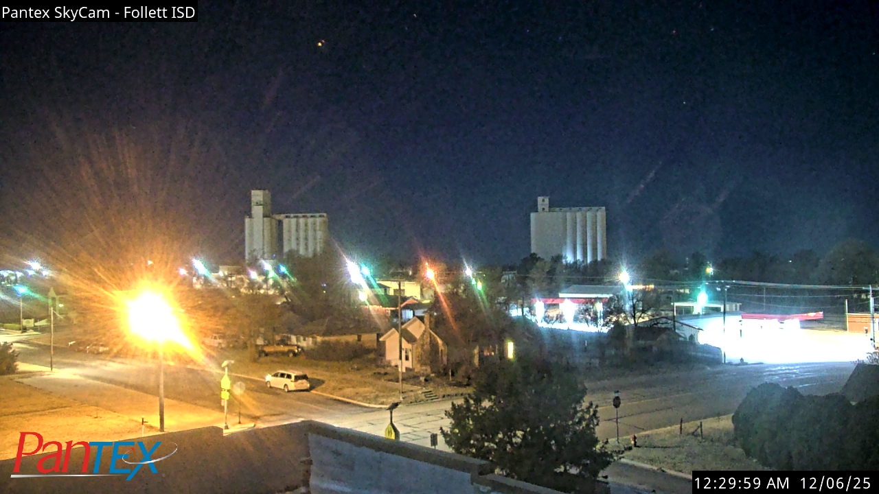 Thumbnail for current weather camera view from Follett ISD in Follett, Texas