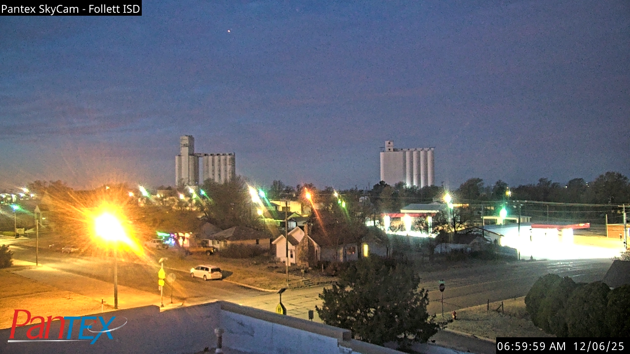 Thumbnail for current weather camera view from Follett ISD in Follett, Texas