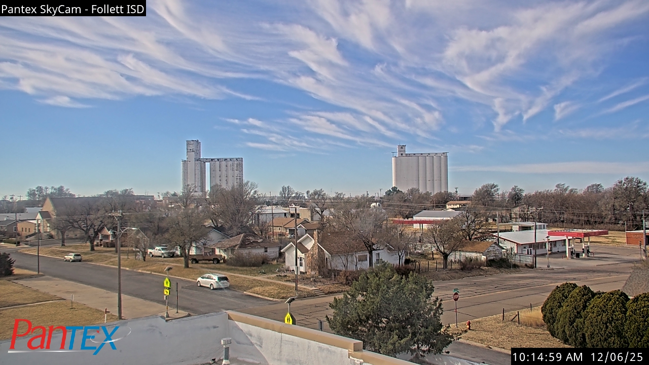Thumbnail for current weather camera view from Follett ISD in Follett, Texas