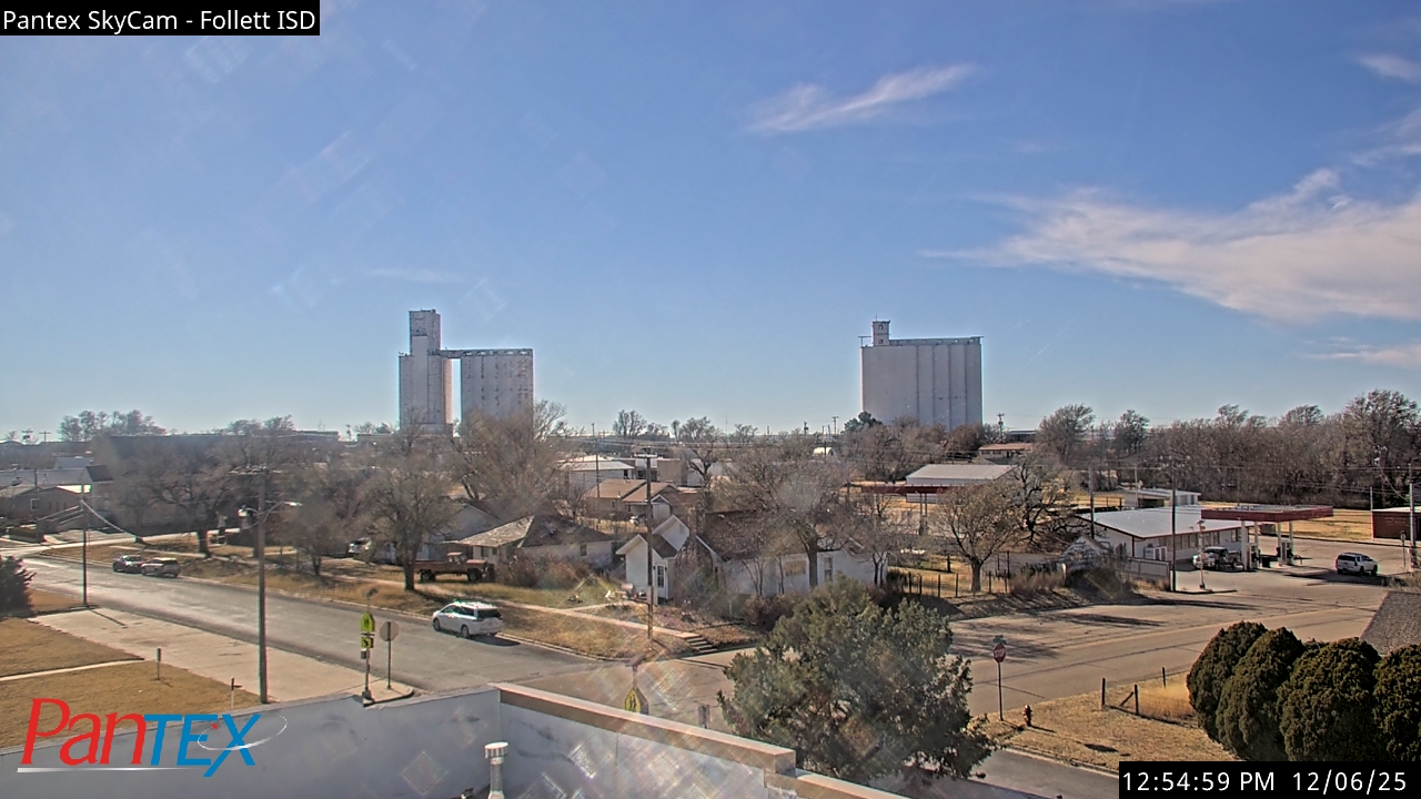 Thumbnail for current weather camera view from Follett ISD in Follett, Texas