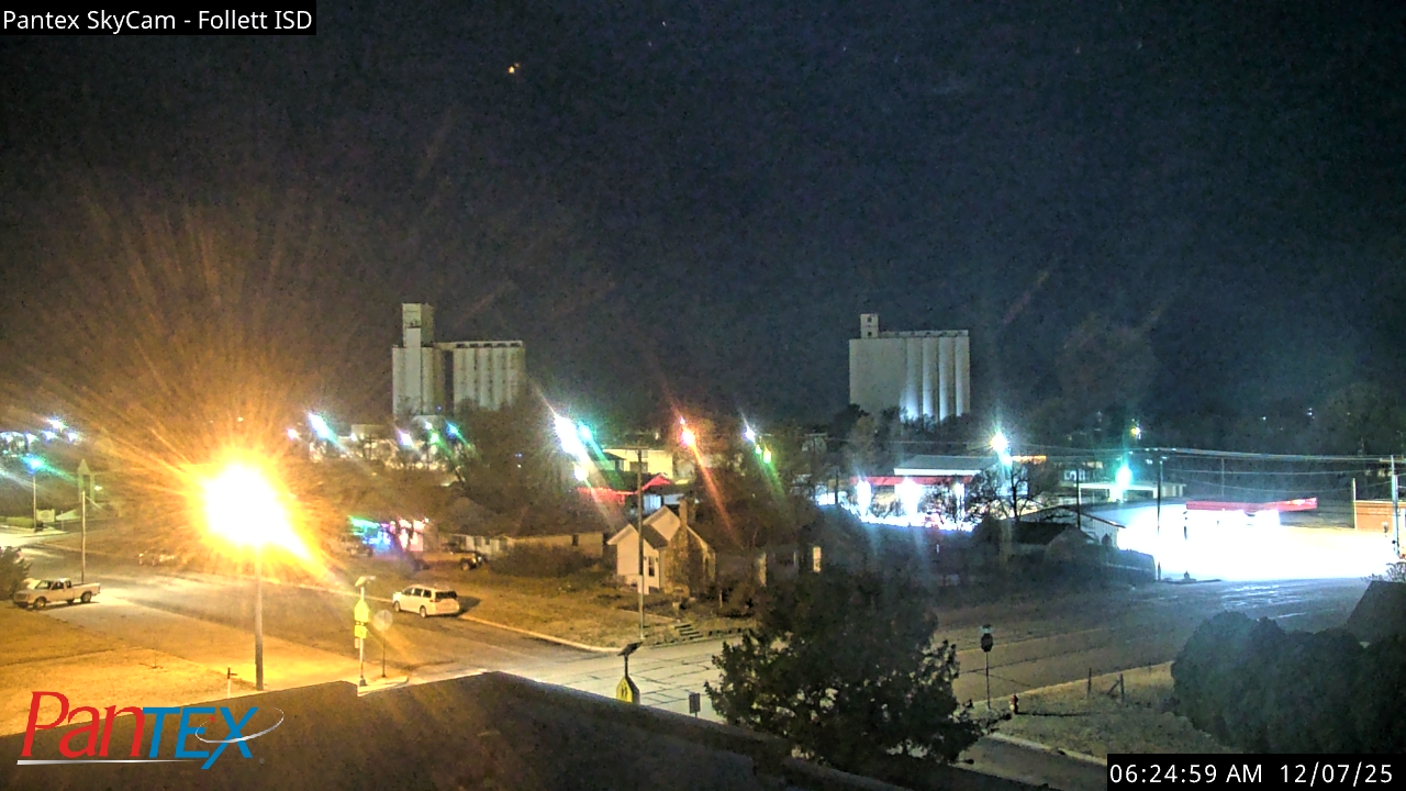 Thumbnail for current weather camera view from Follett ISD in Follett, Texas