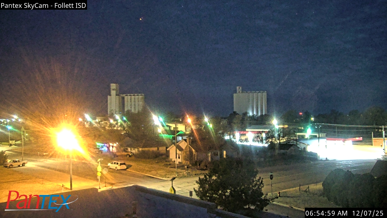 Thumbnail for current weather camera view from Follett ISD in Follett, Texas