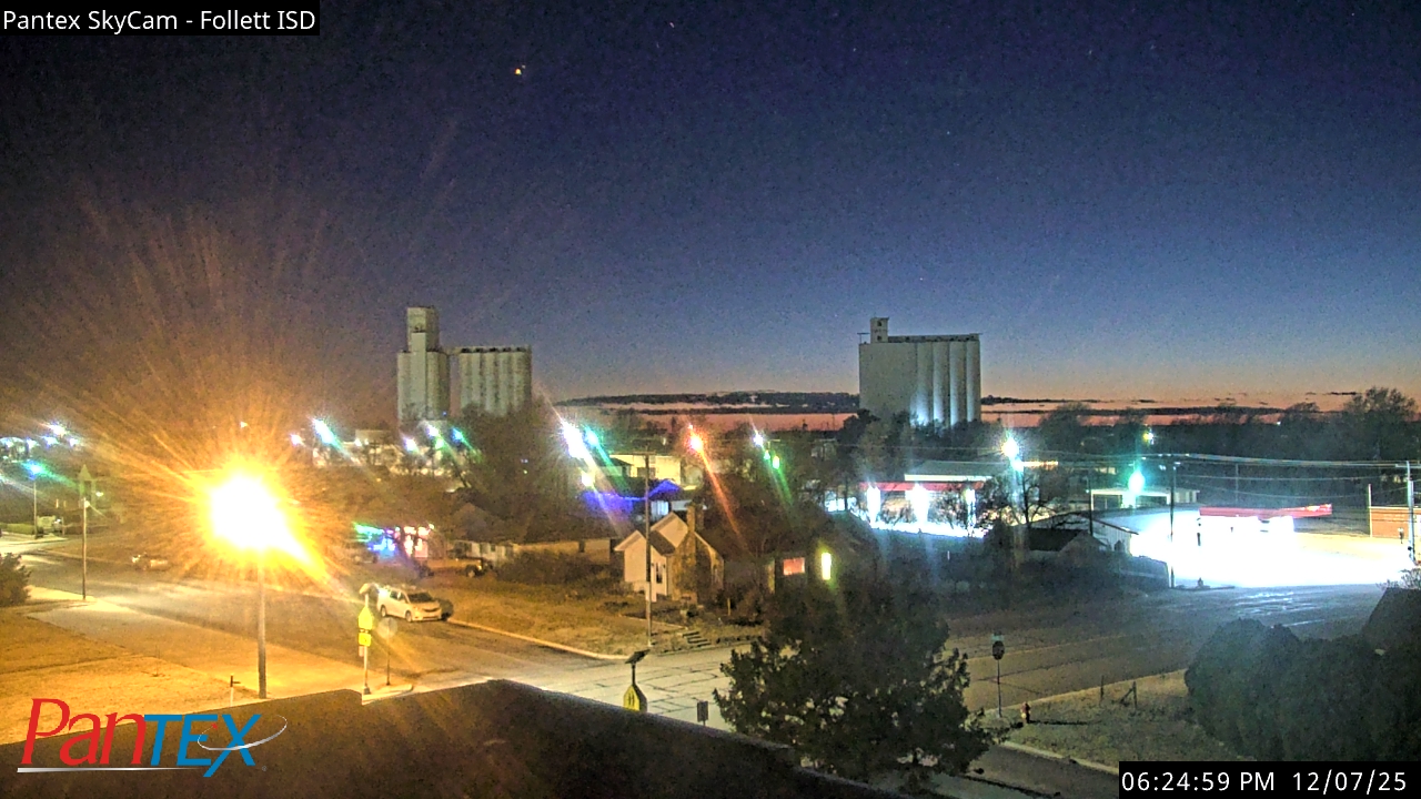 Thumbnail for current weather camera view from Follett ISD in Follett, Texas