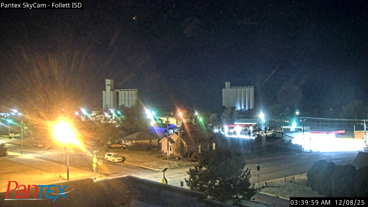 Thumbnail for current weather camera view from Follett ISD in Follett, Texas