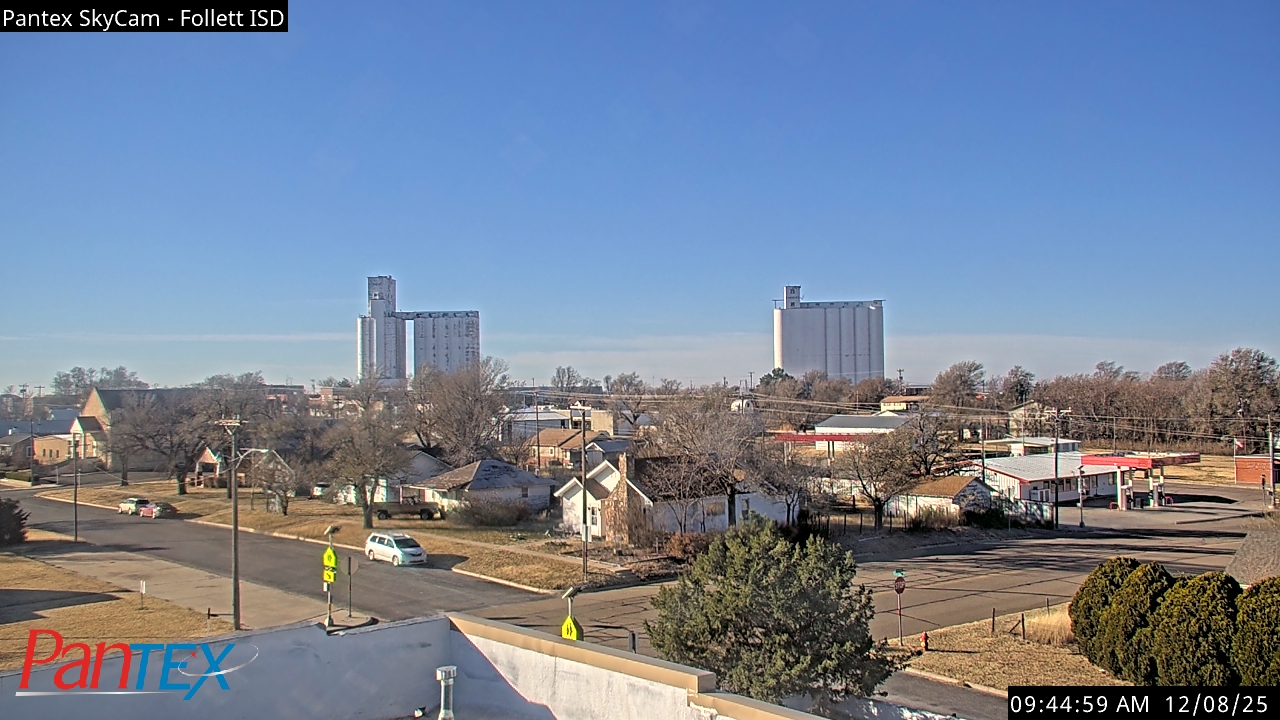 Thumbnail for current weather camera view from Follett ISD in Follett, Texas