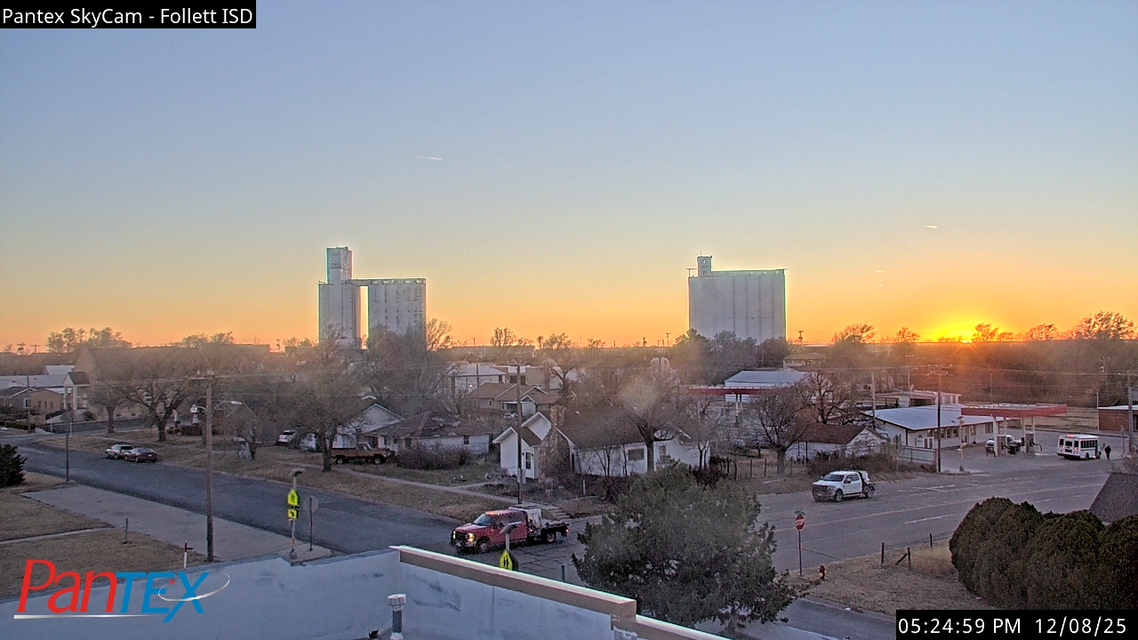 Thumbnail for current weather camera view from Follett ISD in Follett, Texas