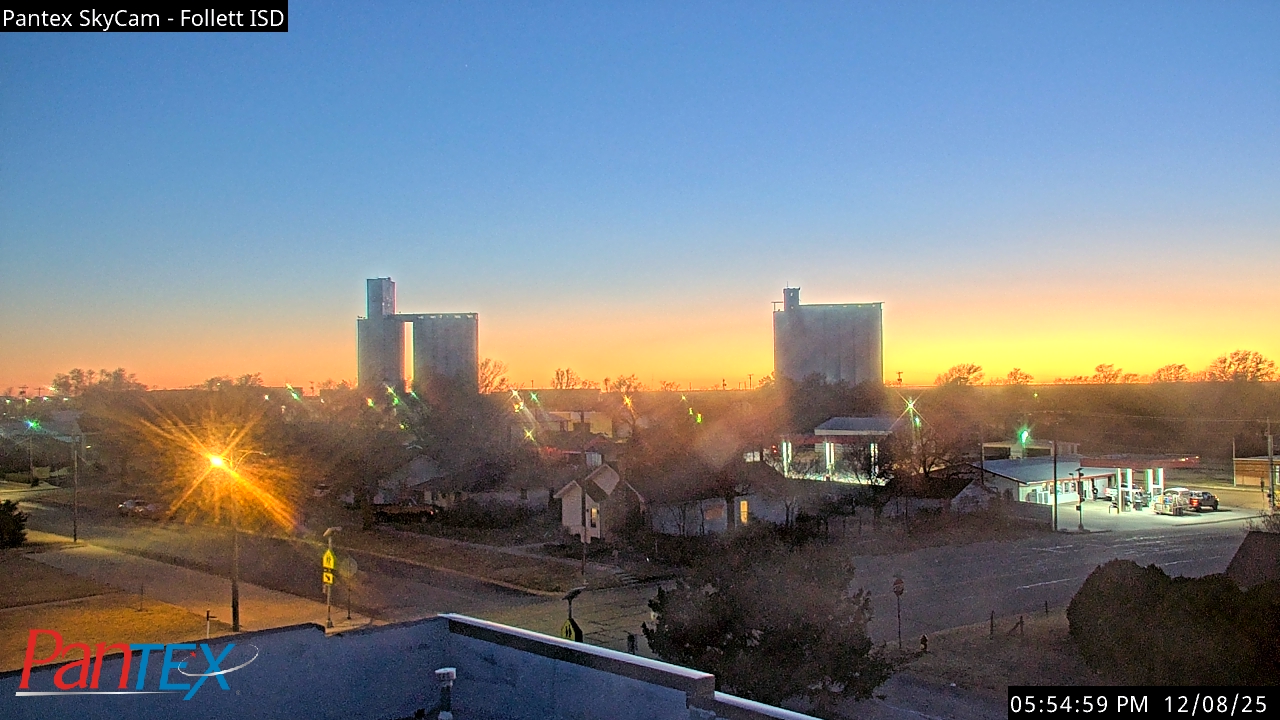 Thumbnail for current weather camera view from Follett ISD in Follett, Texas