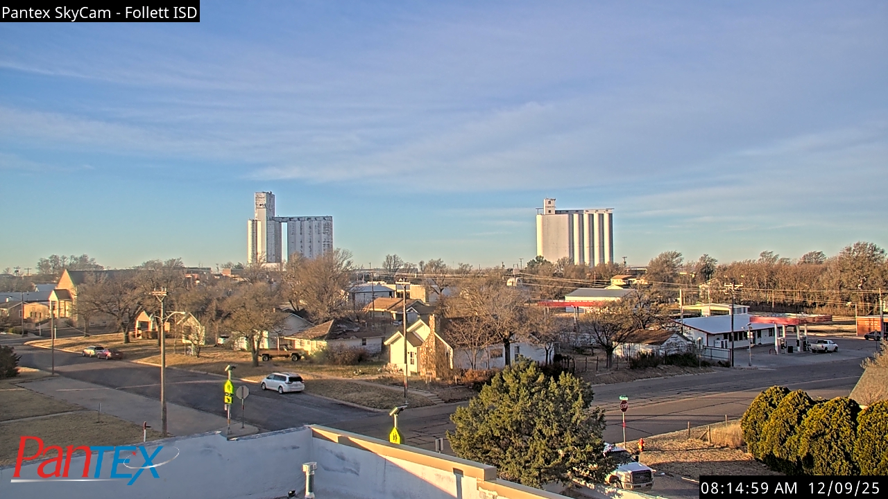 Thumbnail for current weather camera view from Follett ISD in Follett, Texas