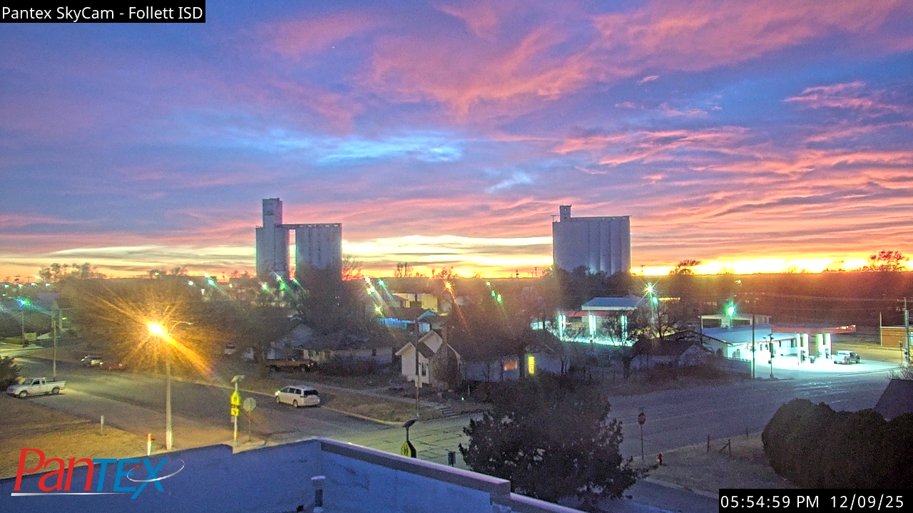 Thumbnail for current weather camera view from Follett ISD in Follett, Texas