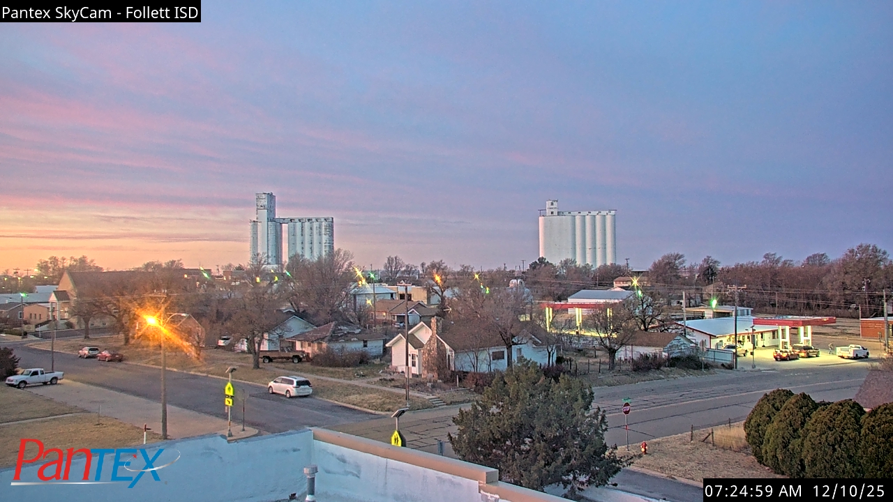 Thumbnail for current weather camera view from Follett ISD in Follett, Texas