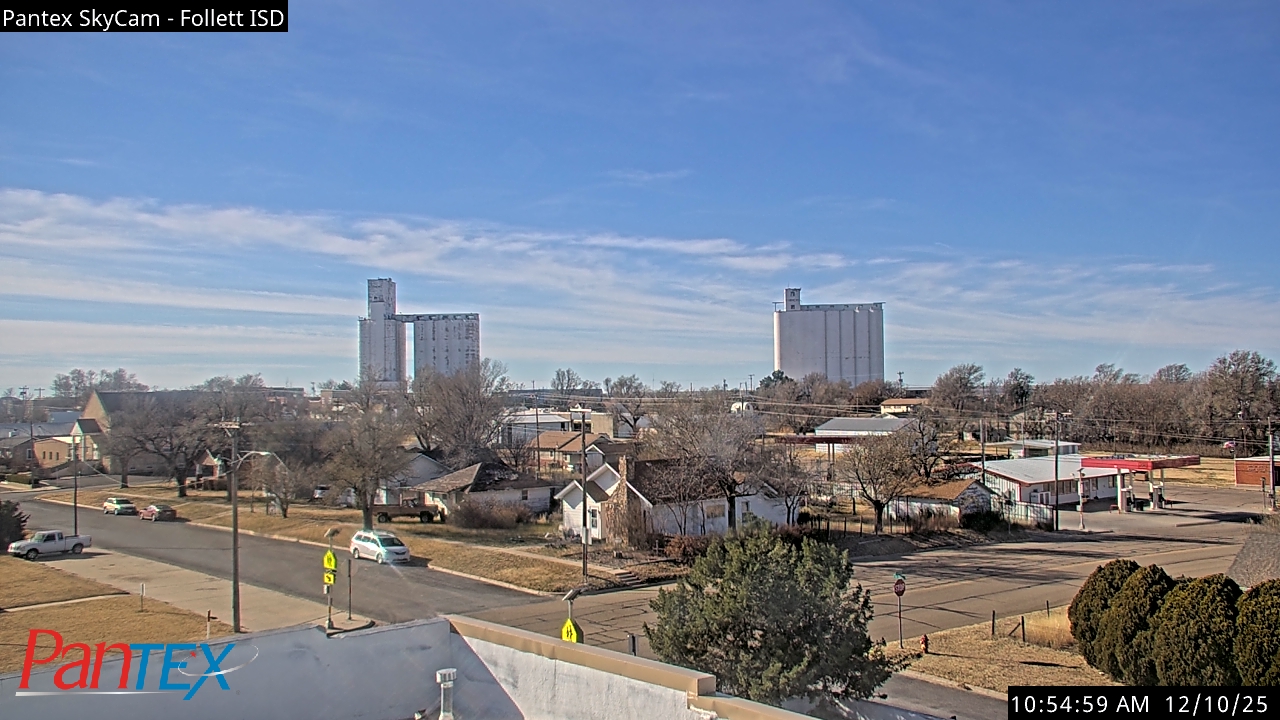 Thumbnail for current weather camera view from Follett ISD in Follett, Texas