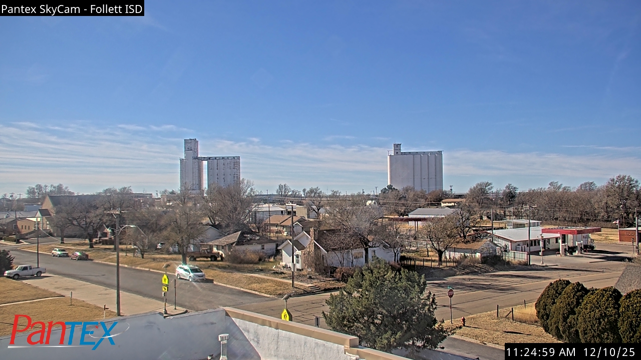 Thumbnail for current weather camera view from Follett ISD in Follett, Texas