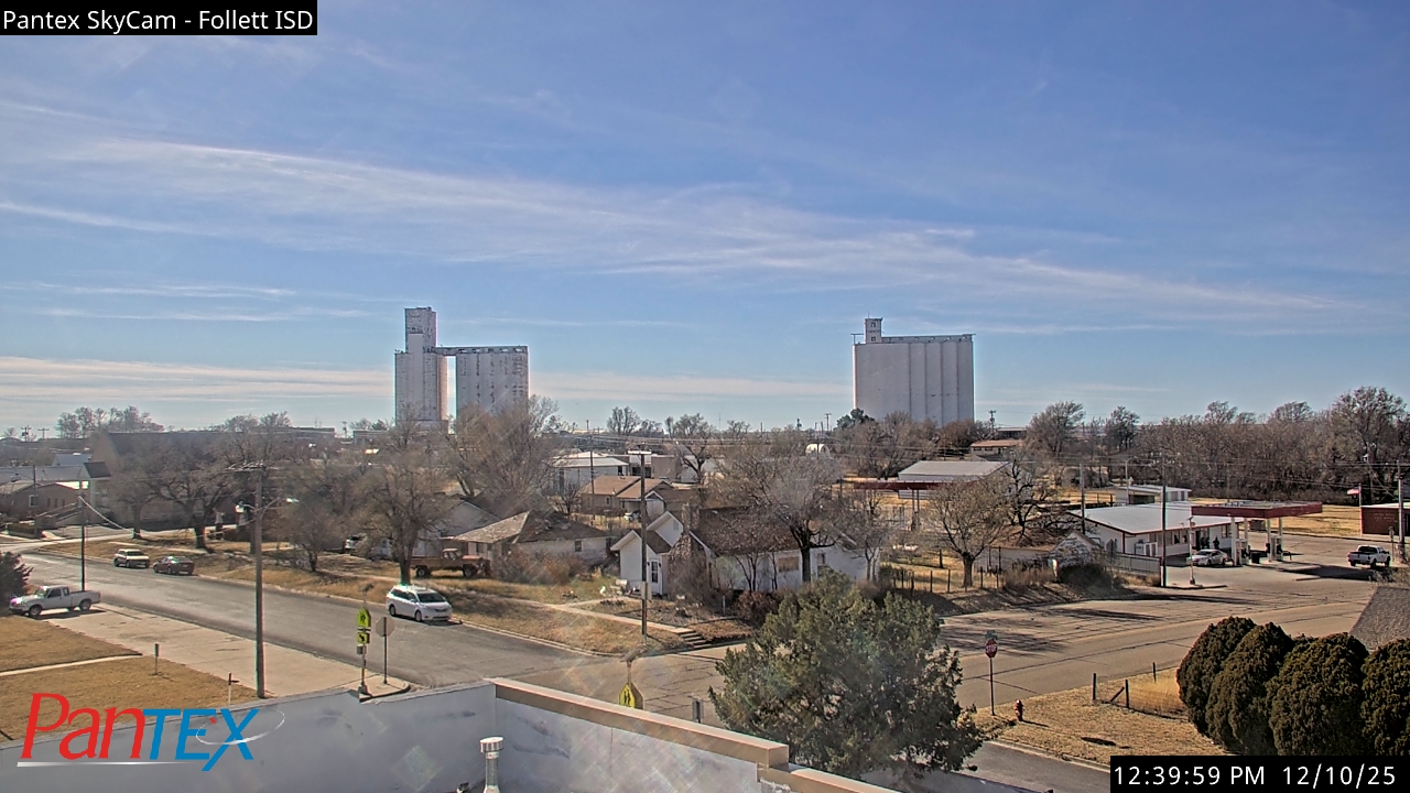 Thumbnail for current weather camera view from Follett ISD in Follett, Texas