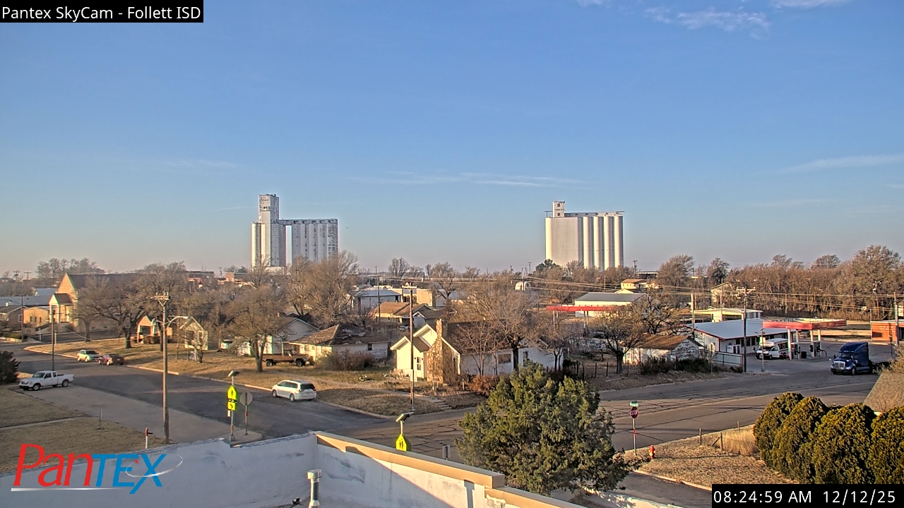Thumbnail for current weather camera view from Follett ISD in Follett, Texas