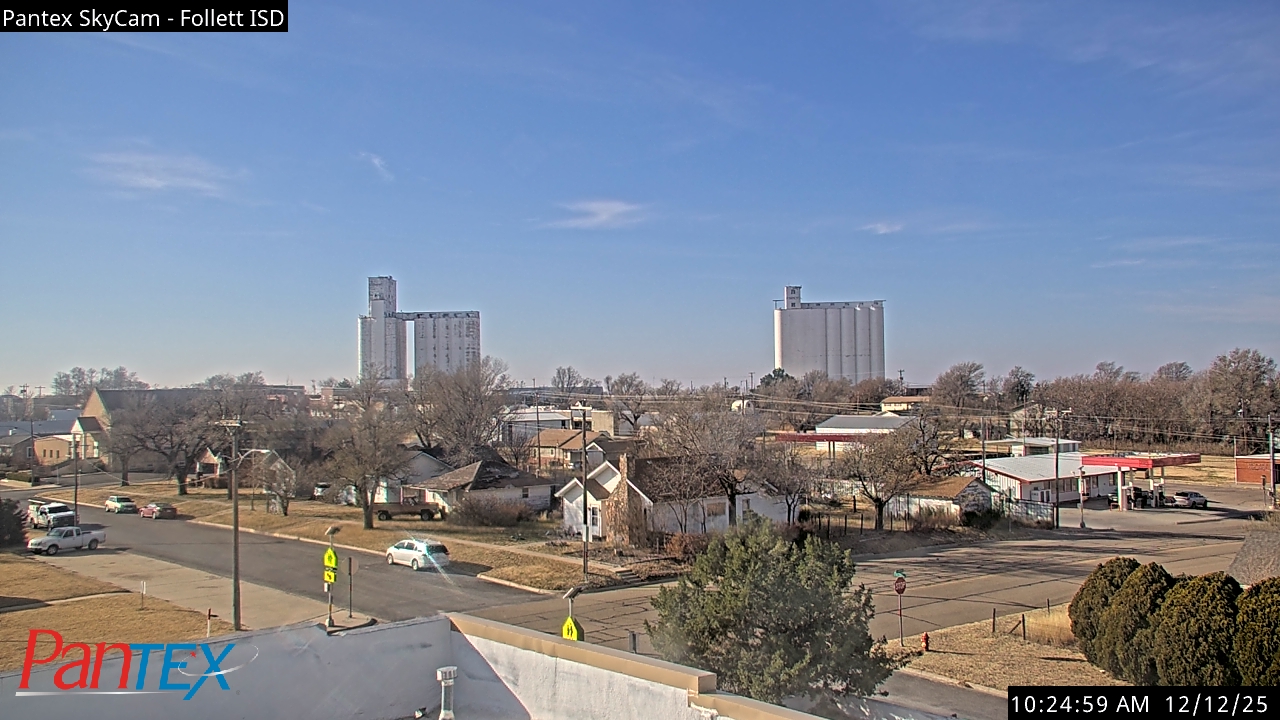 Thumbnail for current weather camera view from Follett ISD in Follett, Texas