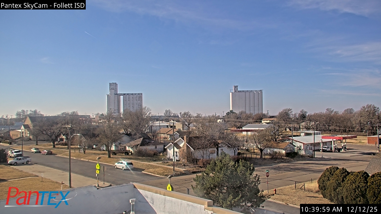 Thumbnail for current weather camera view from Follett ISD in Follett, Texas