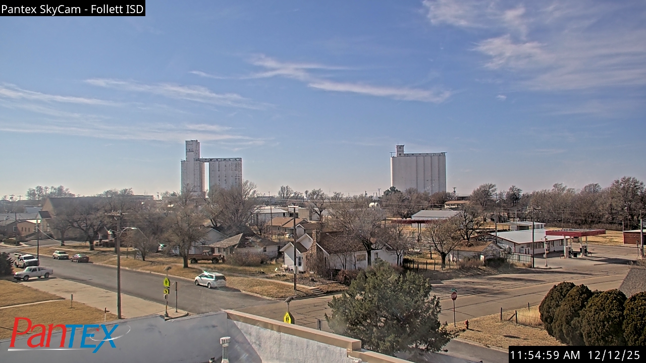 Thumbnail for current weather camera view from Follett ISD in Follett, Texas