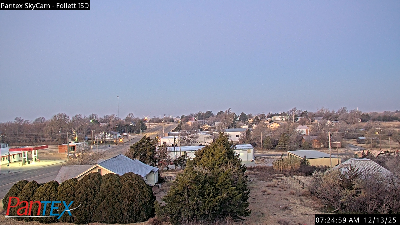 Thumbnail for current weather camera view from Follett ISD in Follett, Texas