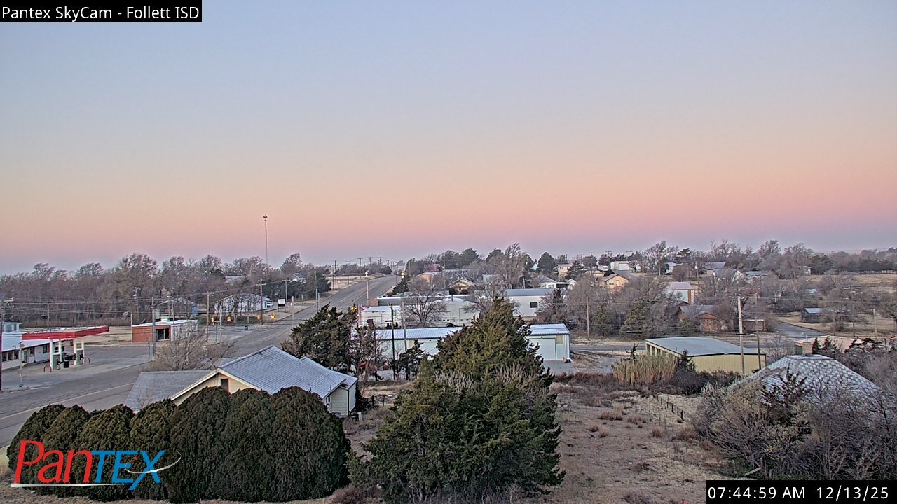 Thumbnail for current weather camera view from Follett ISD in Follett, Texas