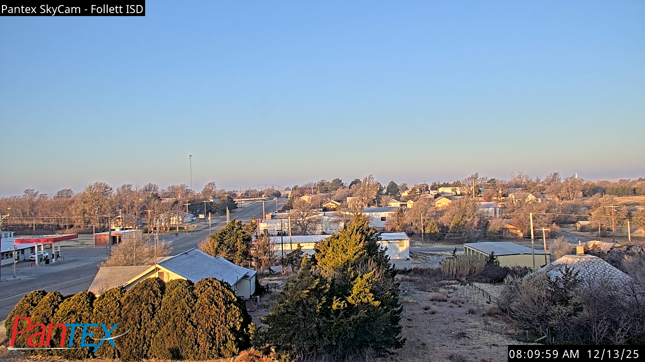 Thumbnail for current weather camera view from Follett ISD in Follett, Texas