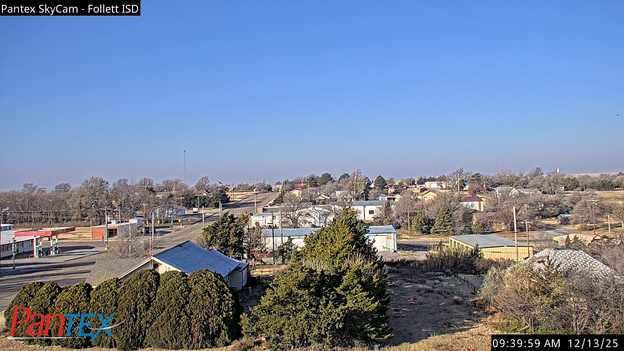 Thumbnail for current weather camera view from Follett ISD in Follett, Texas