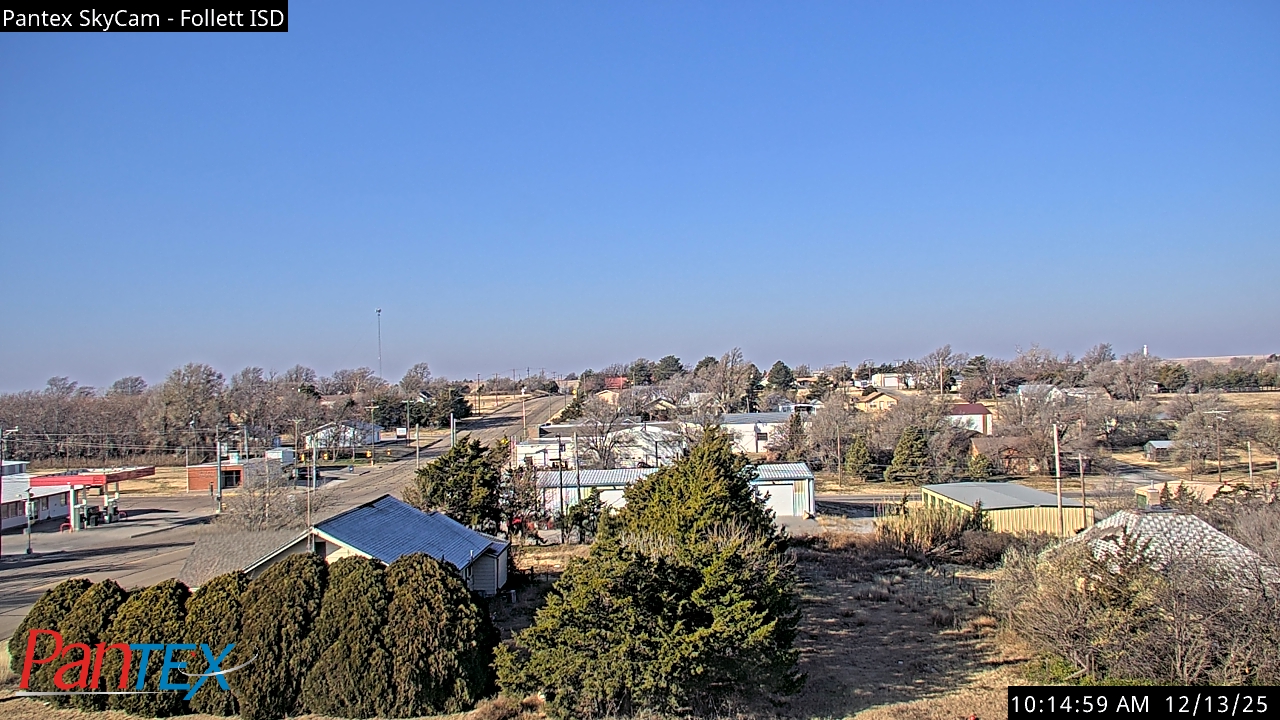 Thumbnail for current weather camera view from Follett ISD in Follett, Texas