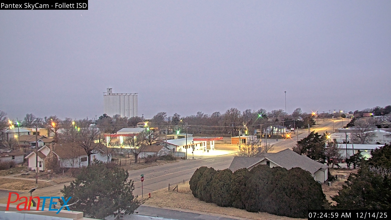 Thumbnail for current weather camera view from Follett ISD in Follett, Texas