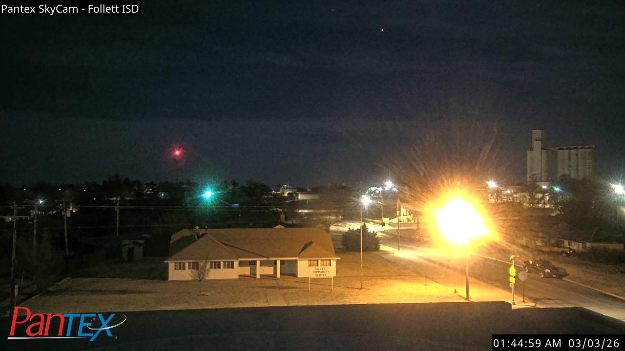 Thumbnail for current weather camera view from Follett ISD in Follett, Texas
