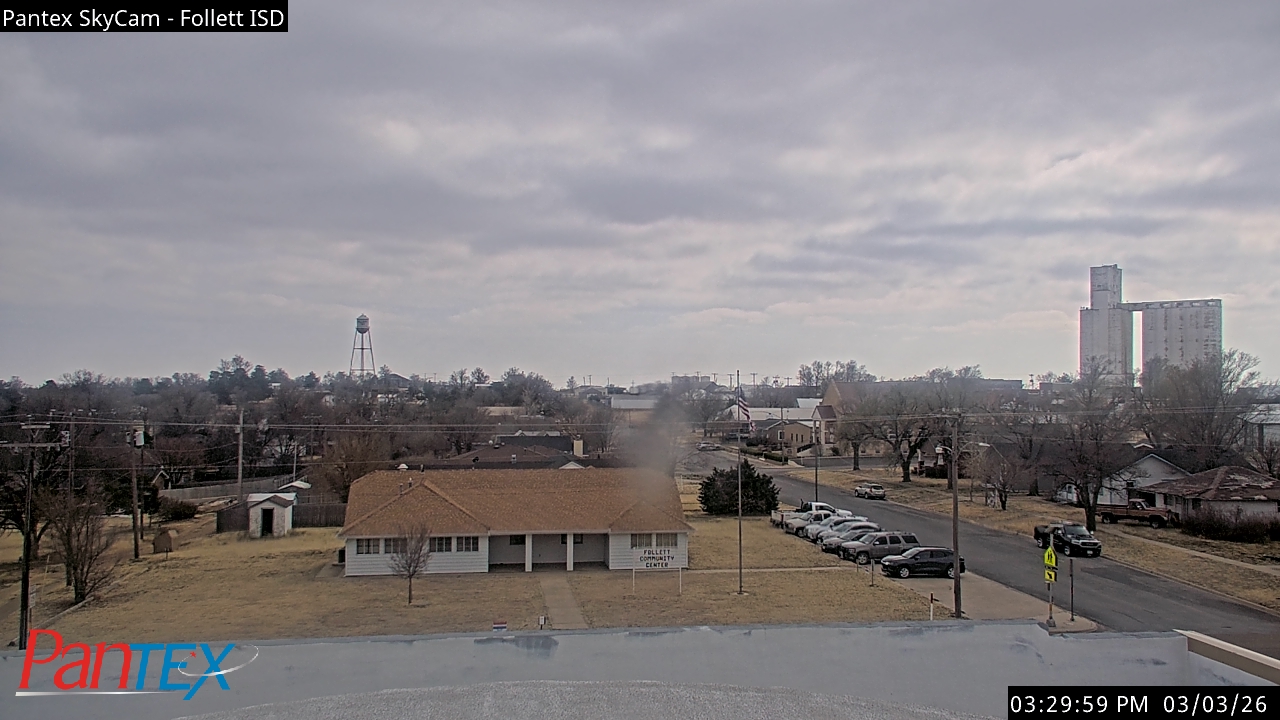 Thumbnail for current weather camera view from Follett ISD in Follett, Texas