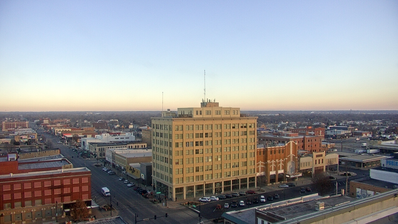 Thumbnail for current weather camera view from First National Bank-Hutchinson in Hutchinson, Kansas