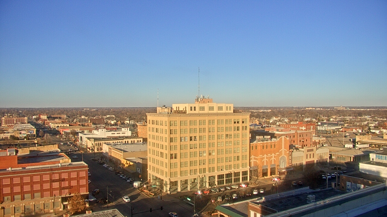 Thumbnail for current weather camera view from First National Bank-Hutchinson in Hutchinson, Kansas