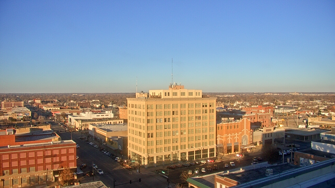 Thumbnail for current weather camera view from First National Bank-Hutchinson in Hutchinson, Kansas