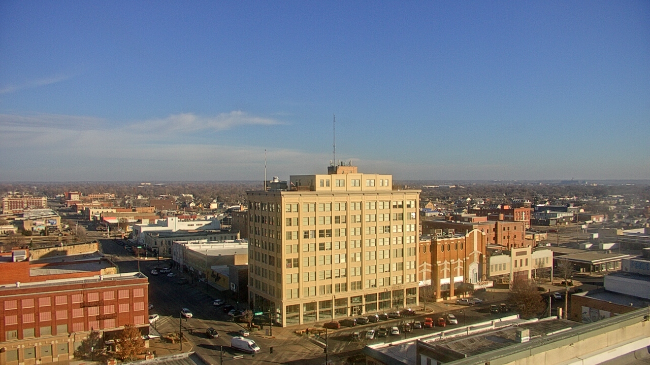 Thumbnail for current weather camera view from First National Bank-Hutchinson in Hutchinson, Kansas