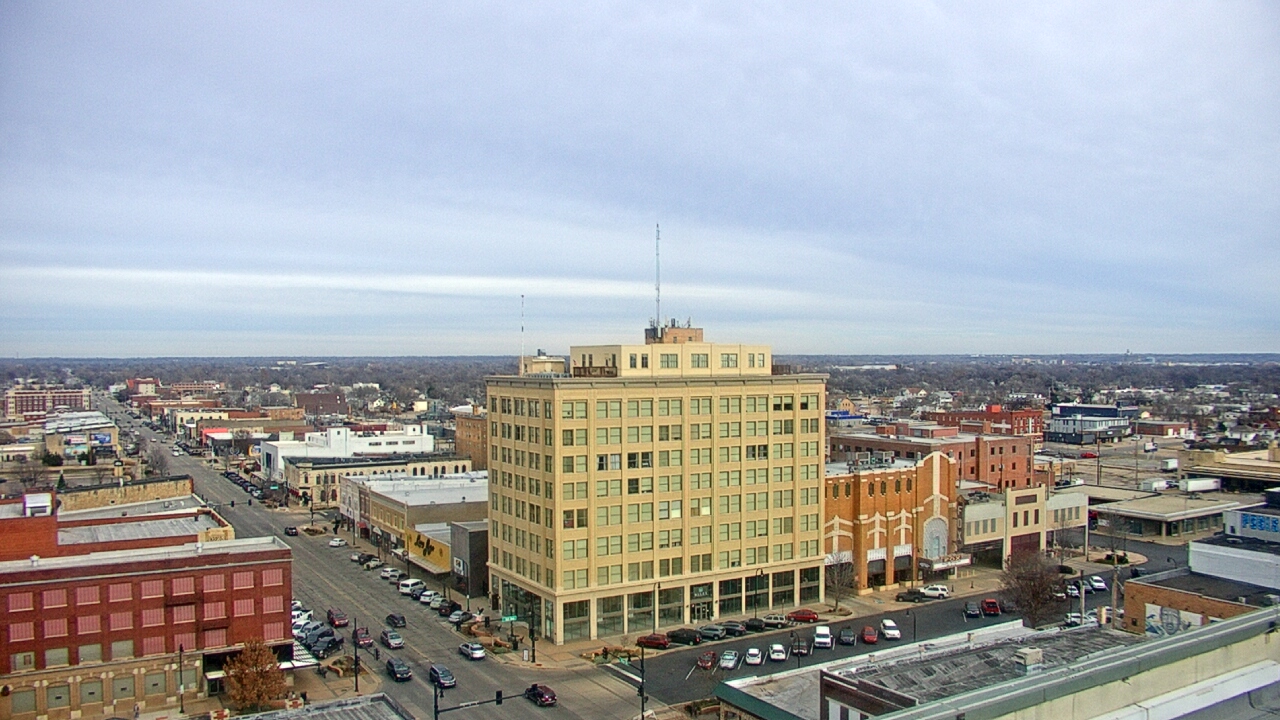 Thumbnail for current weather camera view from First National Bank-Hutchinson in Hutchinson, Kansas